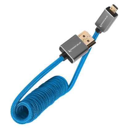 Micro-HDMI to HDMI Cable - 12"-24" Braided Coiled