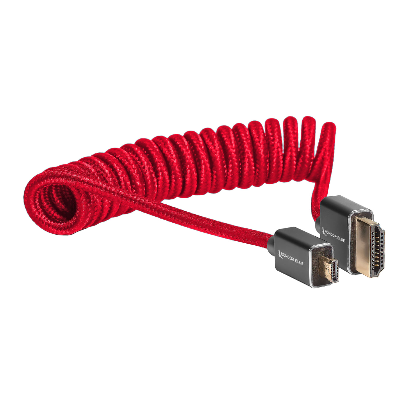 Micro-HDMI to HDMI Cable - 12"-24" Braided Coile