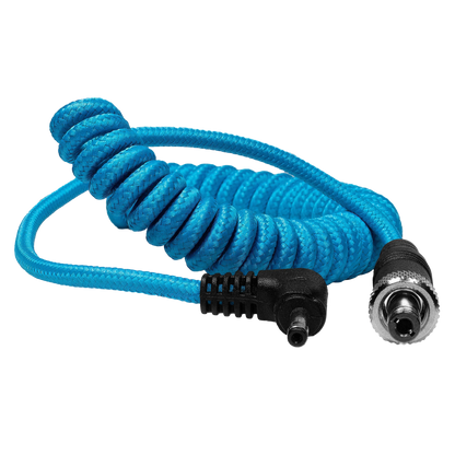 Locking DC 2.1mm to Right Angle DC 1.35mm Coiled Cable