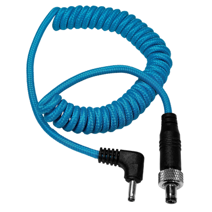 Locking DC 2.1mm to Right Angle DC 1.35mm Coiled Cable
