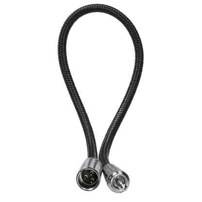 12" Mini XLR Male to 3.5mm TRS Locking Adapter Cable for Lavalier Mics