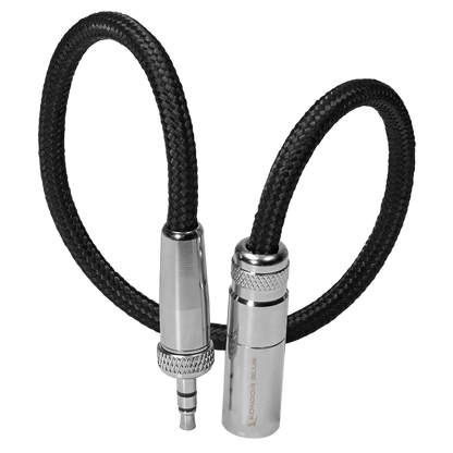 12" Mini XLR Male to 3.5mm TRS Locking Adapter Cable for Lavalier Mics
