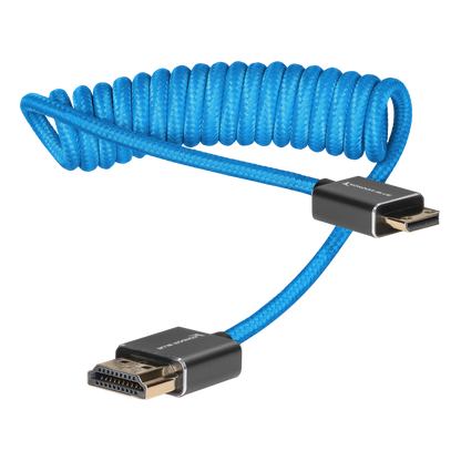 Mini HDMI to Full HDMI Cable 12"-24" Braided Coiled