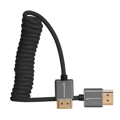 Full HDMI Cable for On-Camera Monitors 12"-24" Braided Coiled