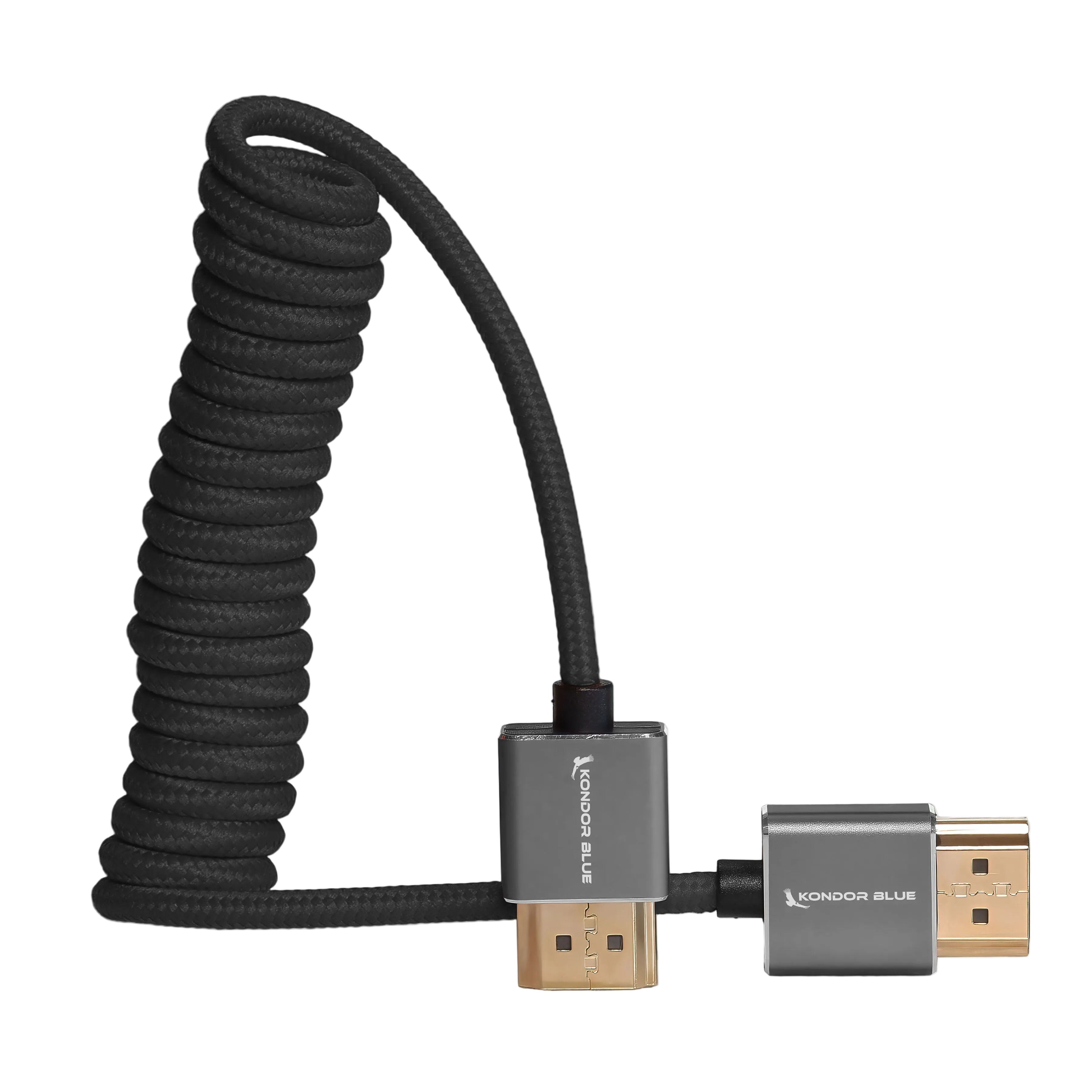Full HDMI Cable for On-Camera Monitors 12"-24" Braided Coiled