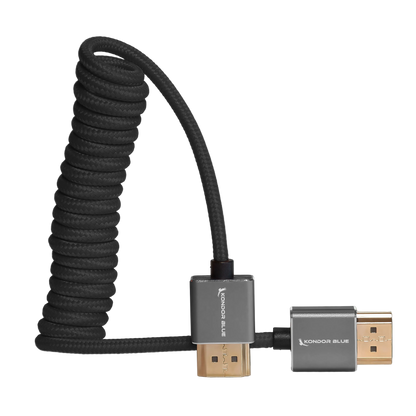 Full HDMI Cable for On-Camera Monitors 12"-24" Braided Coiled