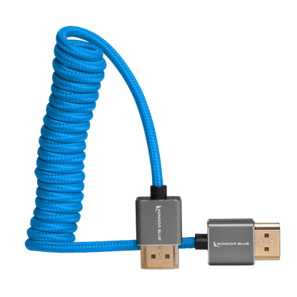 Full HDMI Cable for On-Camera Monitors 12"-24" Braided Coiled