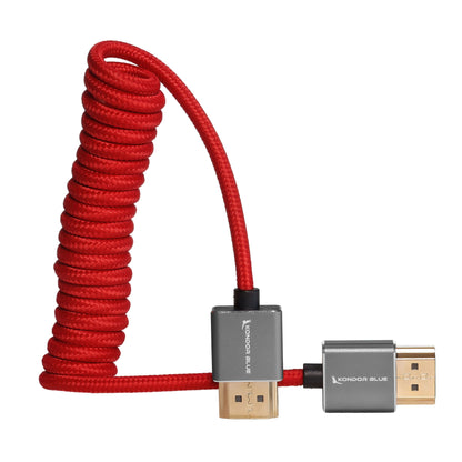 Full HDMI Cable for On-Camera Monitors 12"-24" Braided Coiled
