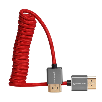 Full HDMI Cable for On-Camera Monitors 12"-24" Braided Coiled