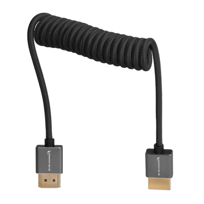 Full HDMI Cable for On-Camera Monitors 12"-24" Braided Coiled