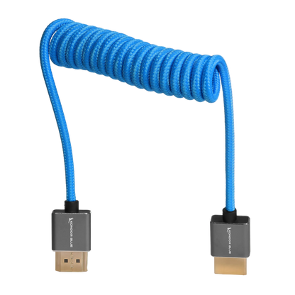 Full HDMI Cable for On-Camera Monitors 12"-24" Braided Coiled