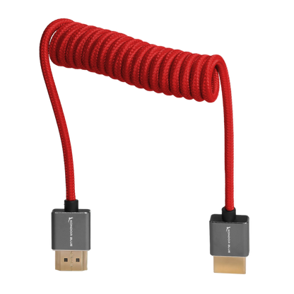 Full HDMI Cable for On-Camera Monitors 12"-24" Braided Coiled