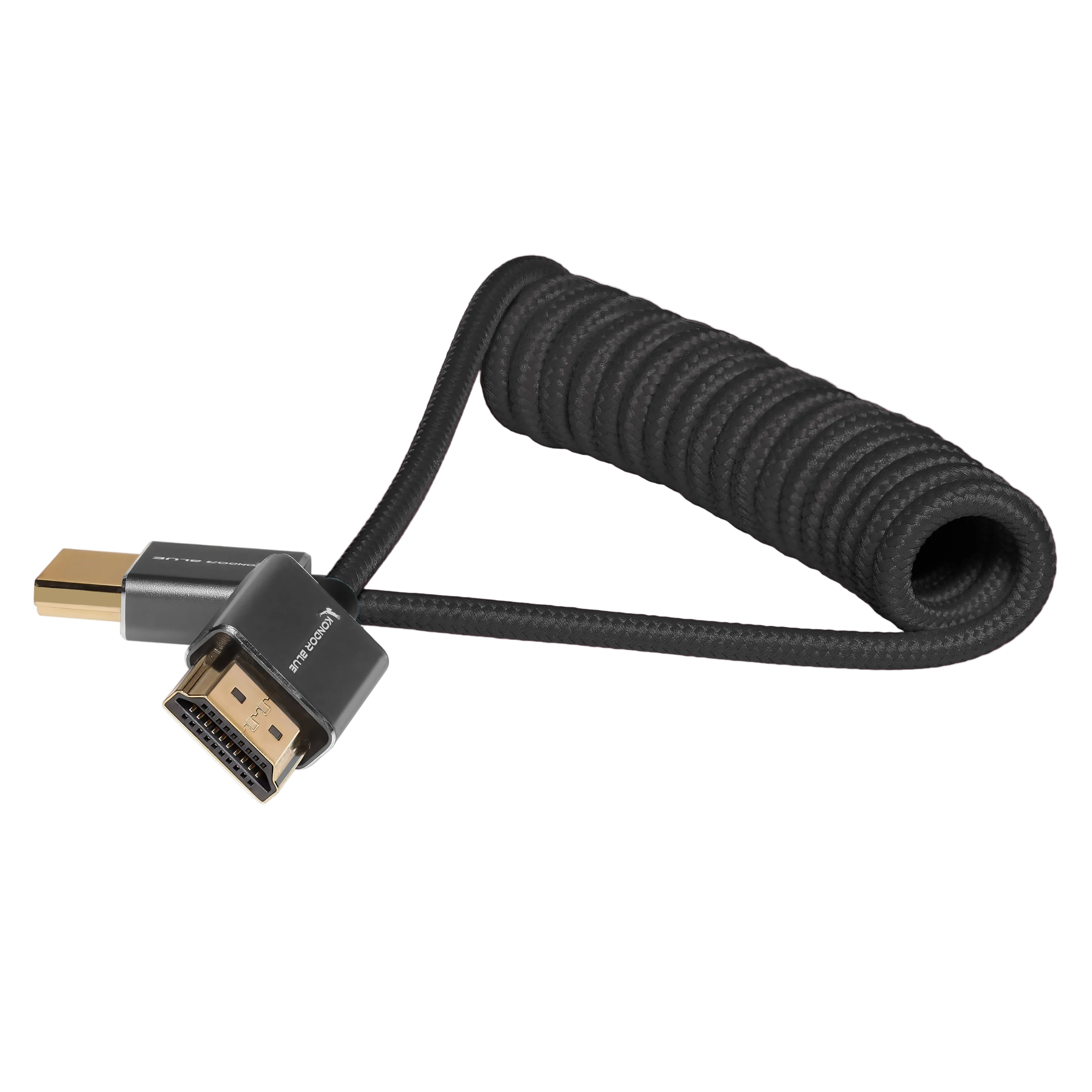 Full HDMI Cable for On-Camera Monitors 12"-24" Braided Coiled