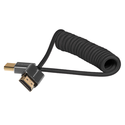 Full HDMI Cable for On-Camera Monitors 12"-24" Braided Coiled
