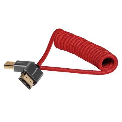 Full HDMI Cable for On-Camera Monitors 12"-24" Braided Coiled
