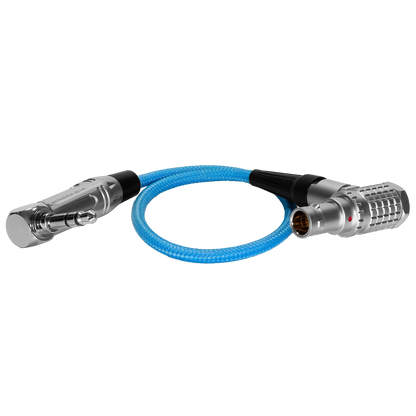 10" EXT LEMO 9 Pin to 3.5mm Right Angle Time Code Cable for Komodo/Raptor