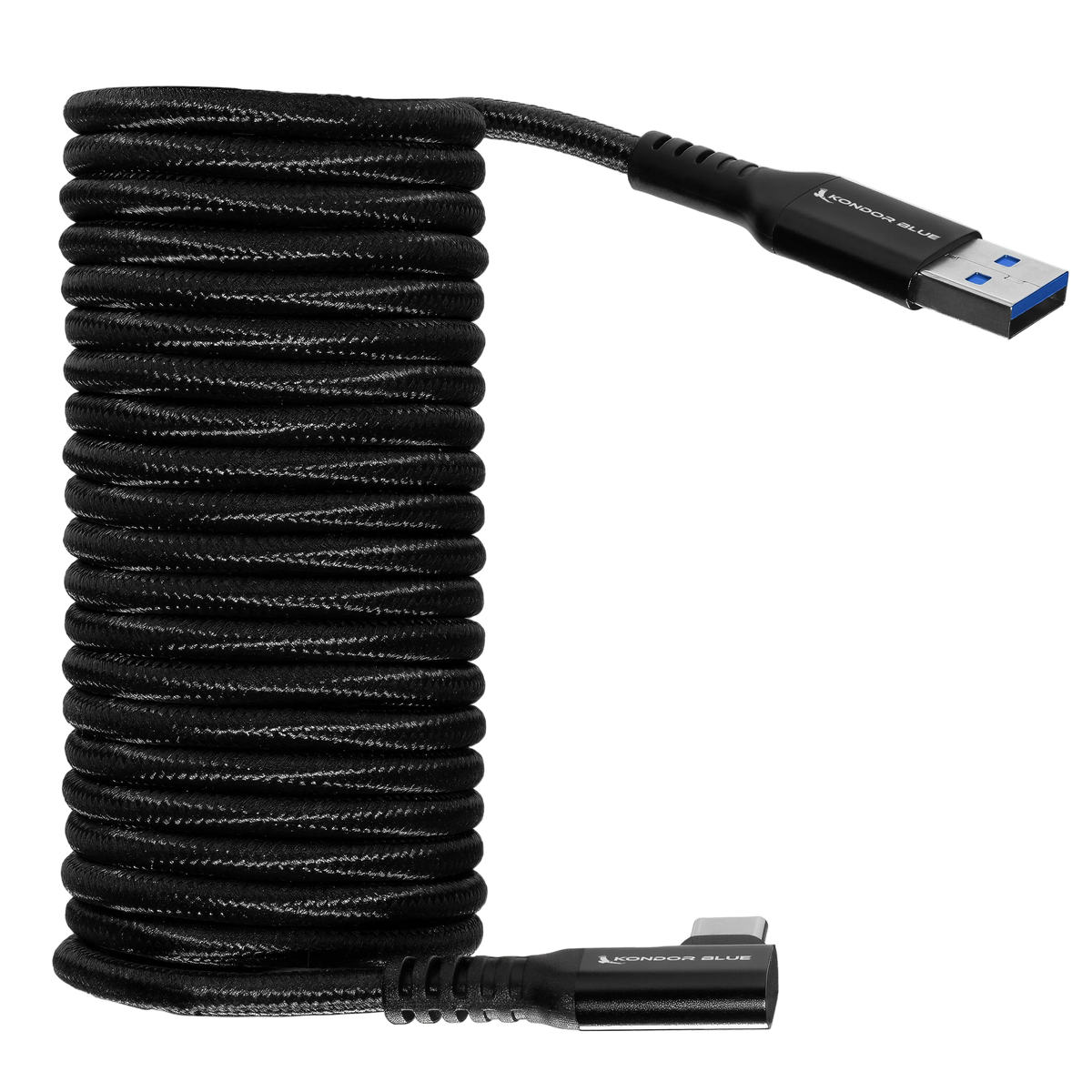 USB-A to USB-C 3.0 Right Angle High Speed Data and Charging Cable 3A 60W 5G