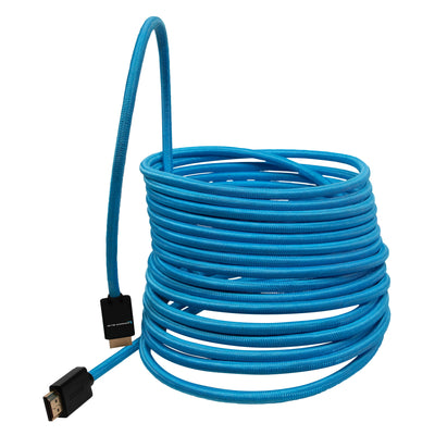 25FT HDMI 4K 30HZ Braided Blue Cable