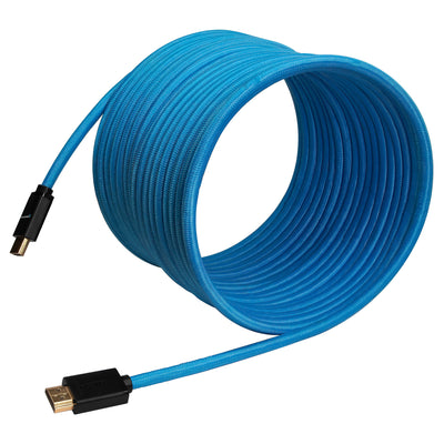 25FT HDMI 4K 30HZ Braided Blue Cable