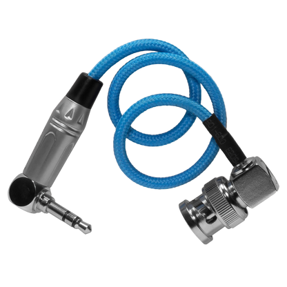 10" BNC to 3.5mm Right Angle Time Code Cable