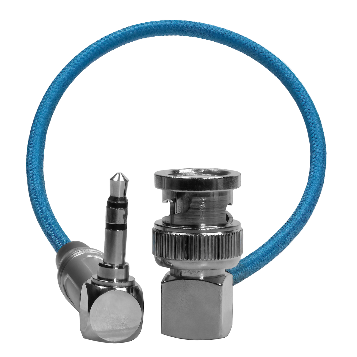 10" BNC to 3.5mm Right Angle Time Code Cable