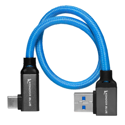12” USB-C to USB-A right angle to right angle