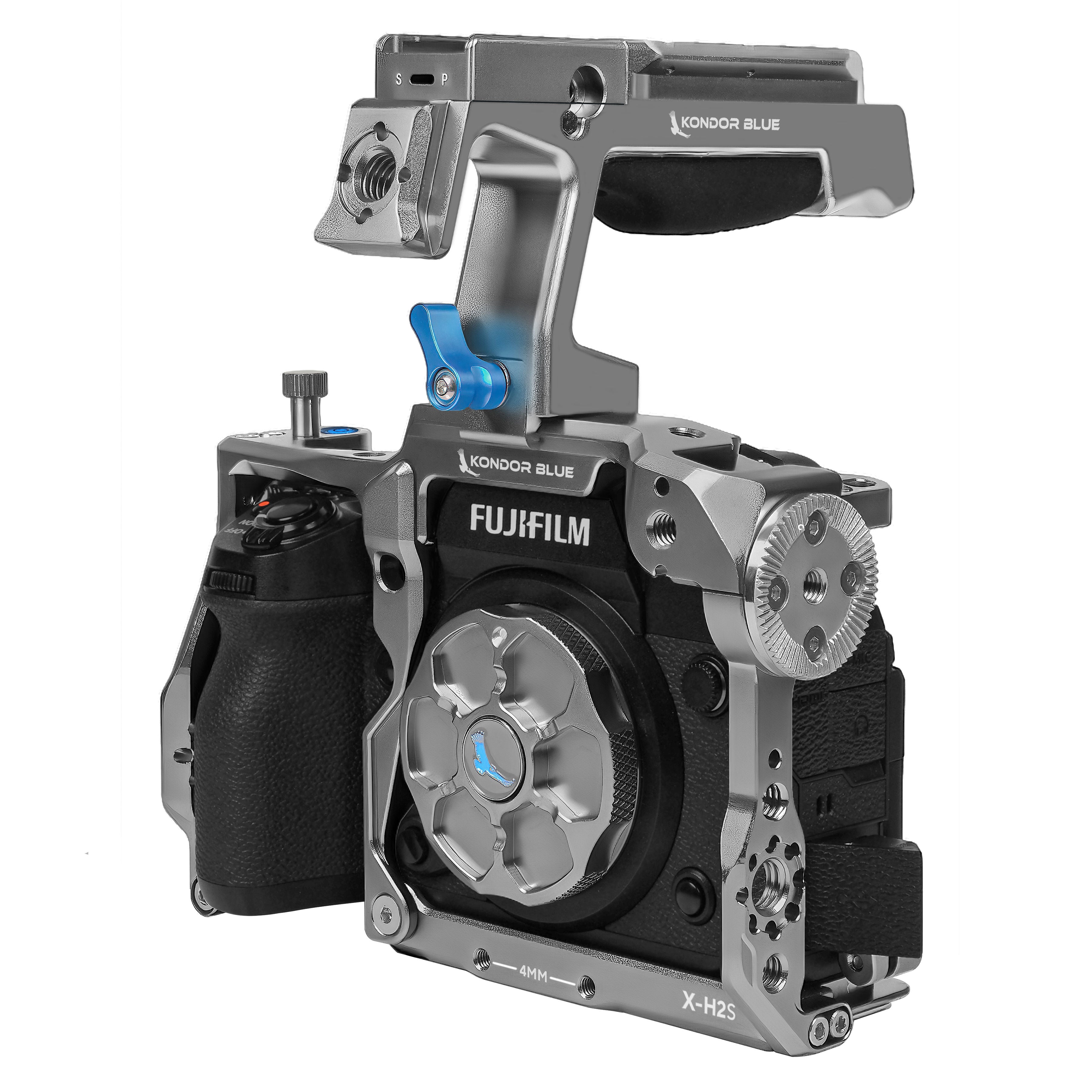 Fujifilm X-H2S Cage/Rig - Space Gray or Black | Kondor Blue