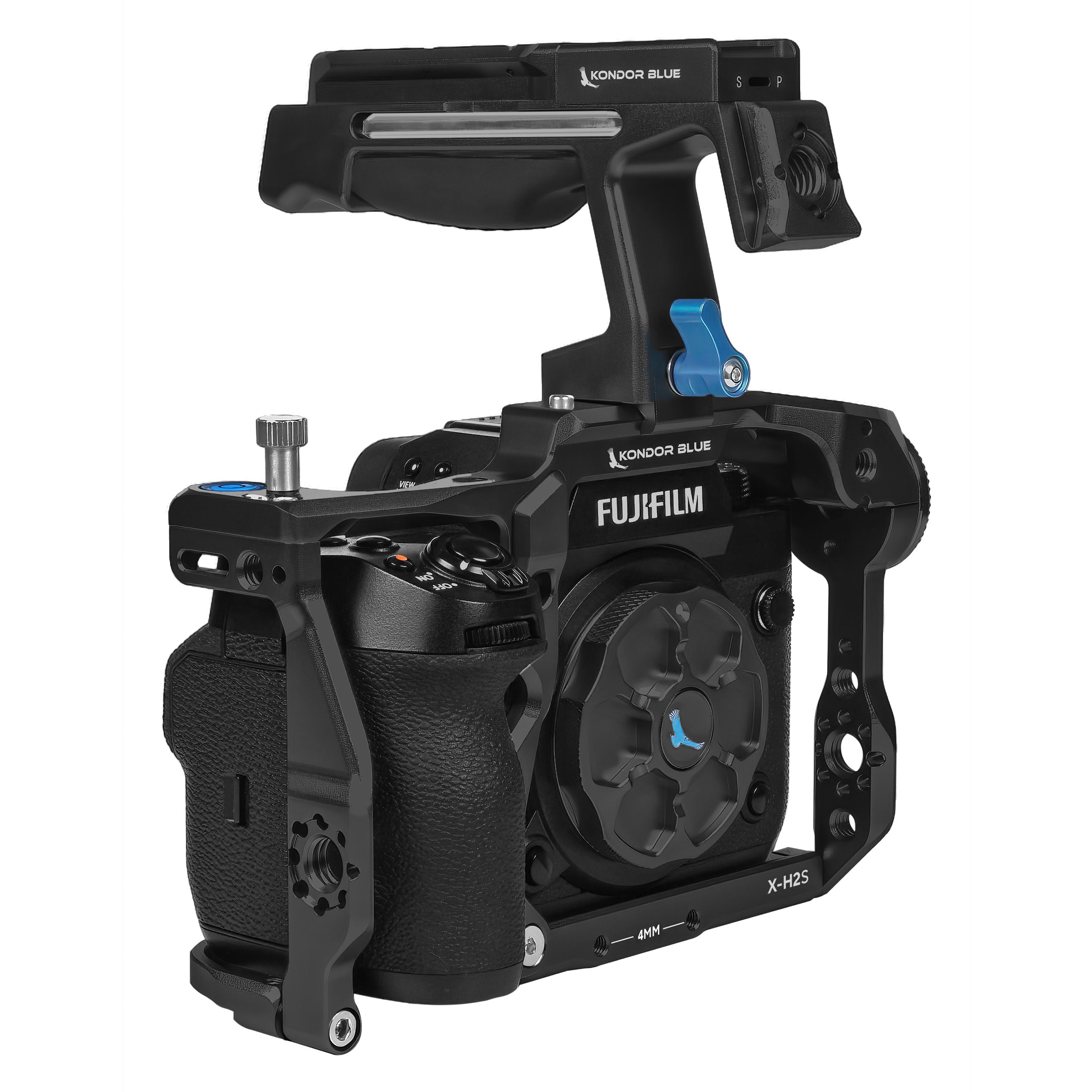 Fujifilm X-H2S Cage/Rig - Space Gray or Black | Kondor Blue