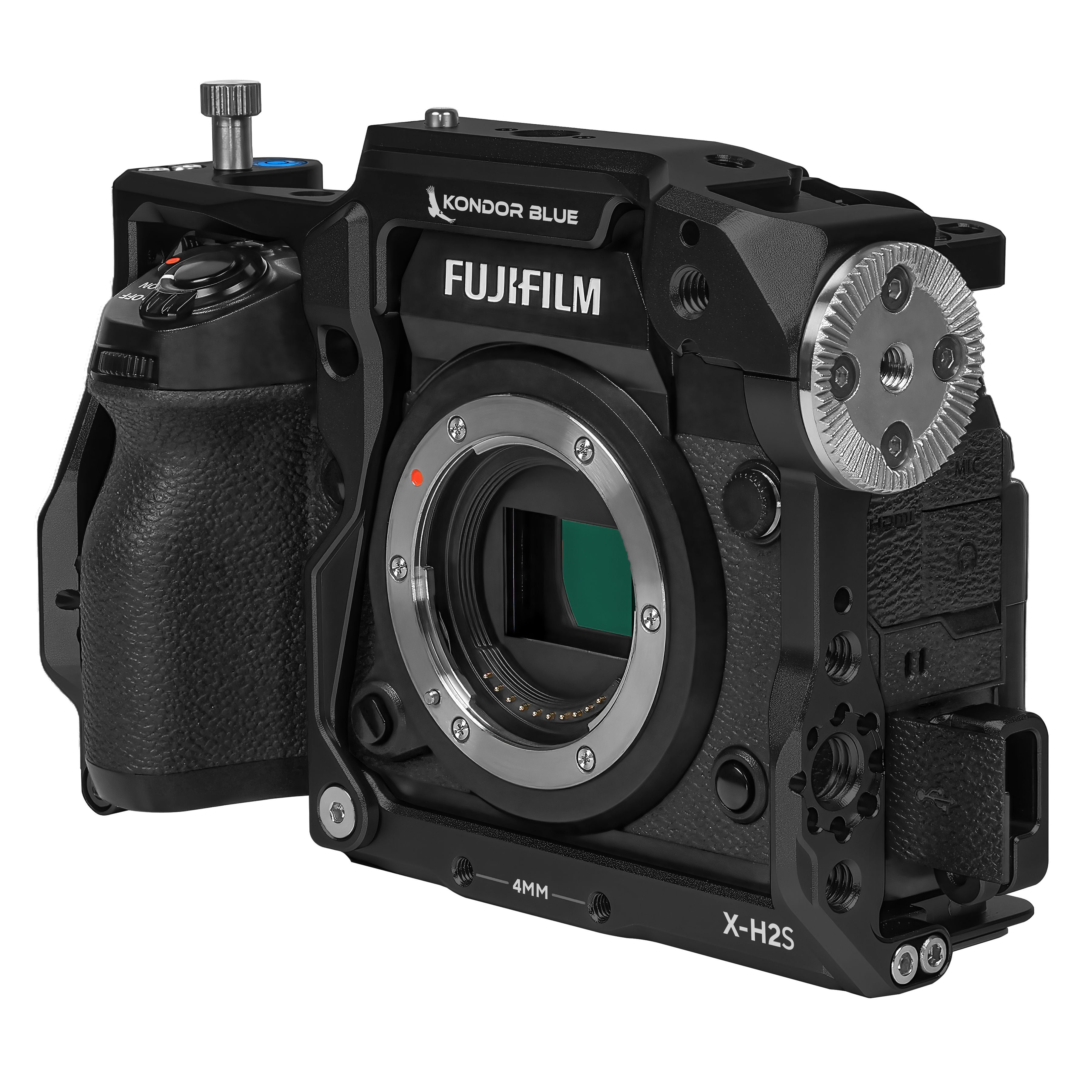 Fujifilm X-H2S Cage/Rig - Space Gray or Black | Kondor Blue