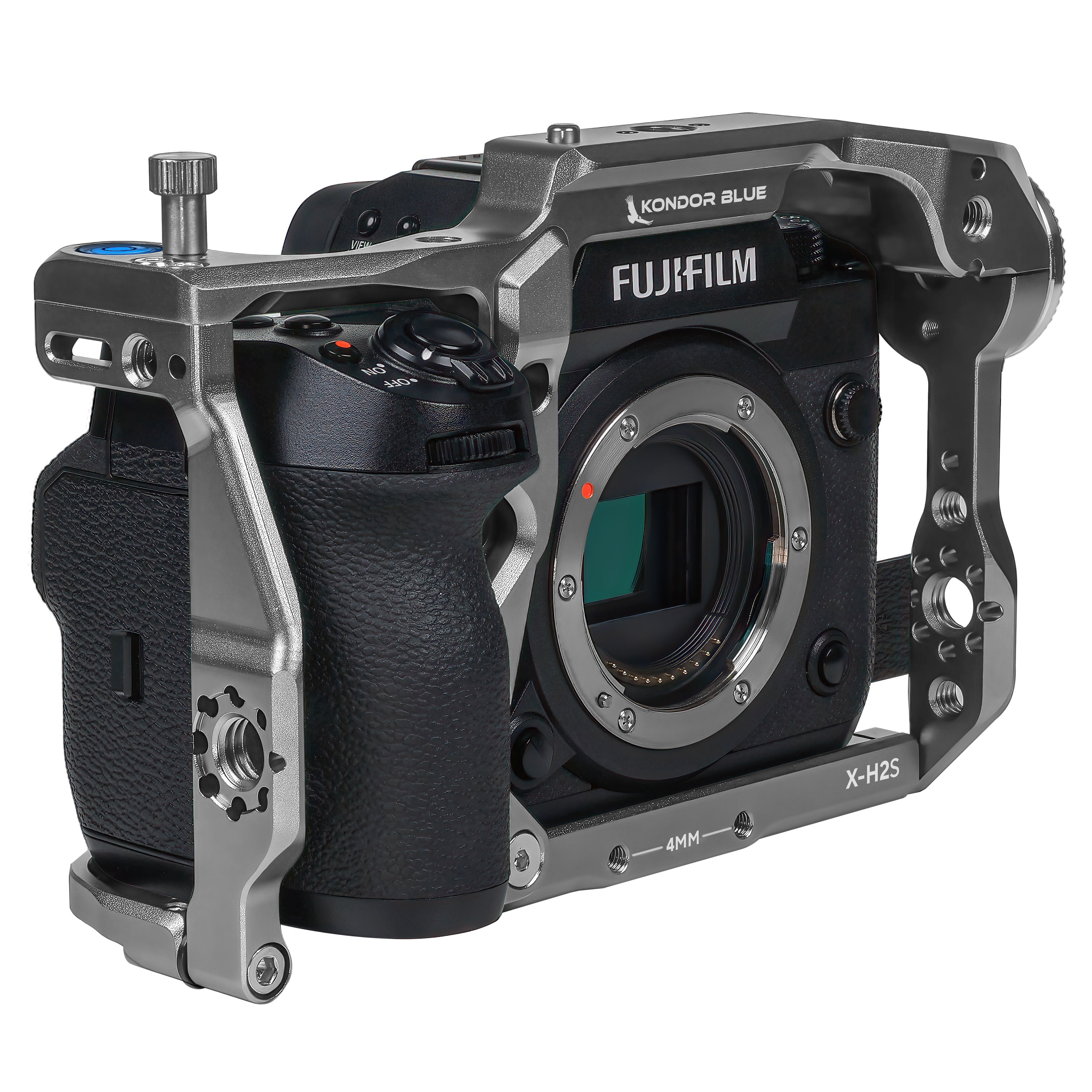 Fujifilm X-H2S Cage/Rig - Space Gray or Black | Kondor Blue