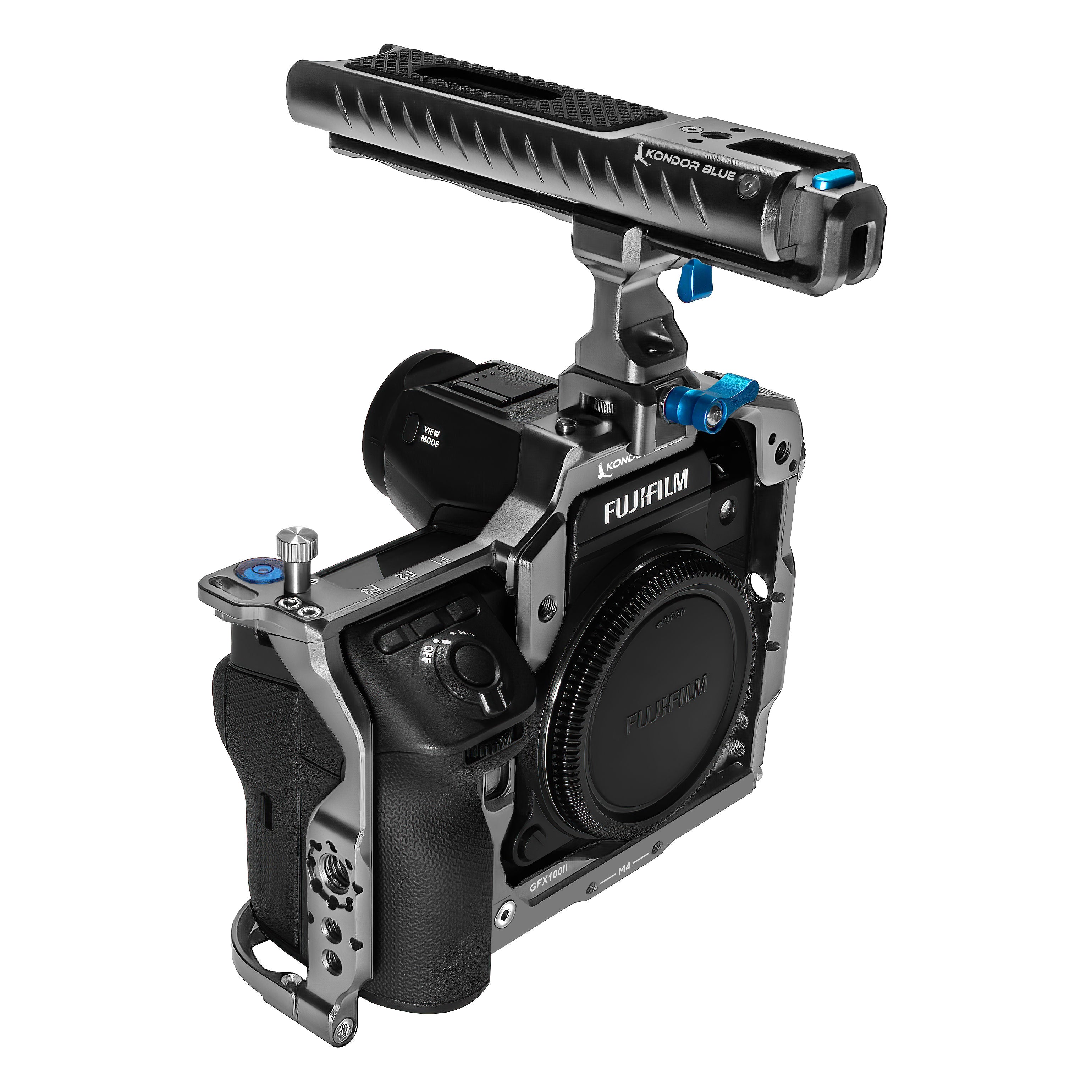 Fujifilm GFX 100II Cage w/Optional Top Handle | Kondor Blue