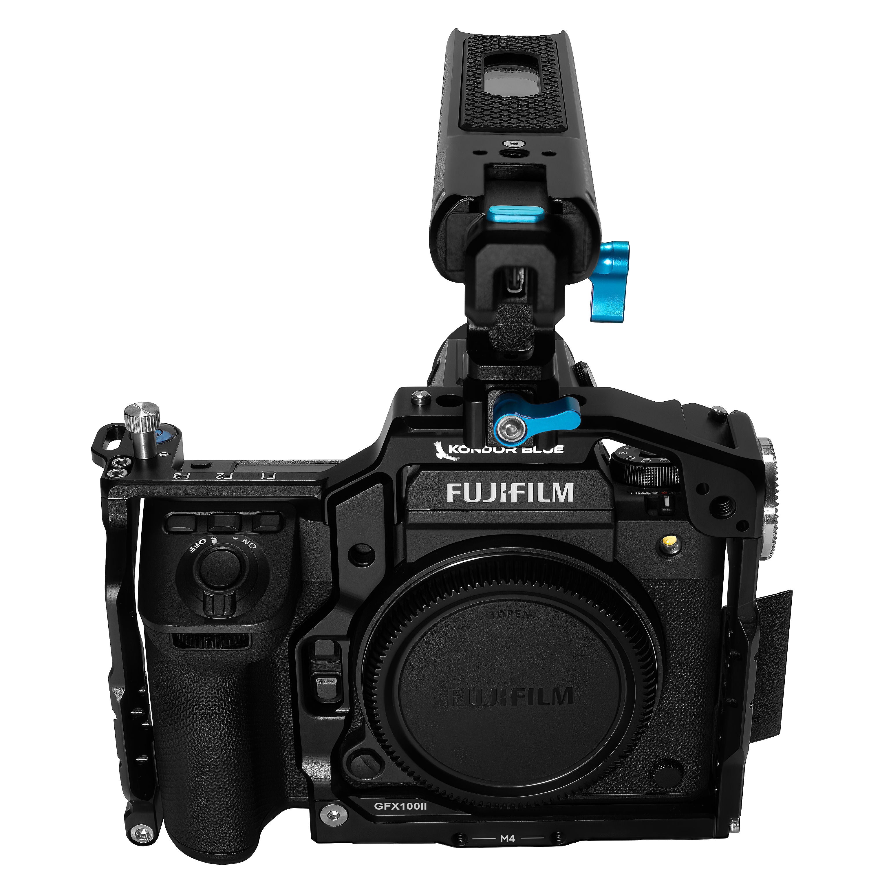 Fujifilm GFX 100II Cage w/Optional Top Handle | Kondor Blue