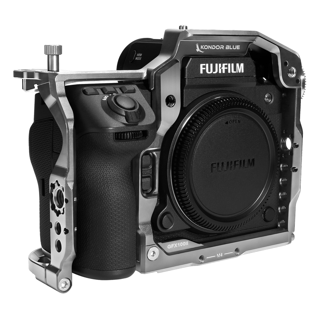 Fujifilm GFX 100II Cage w/Optional Top Handle | Kondor Blue