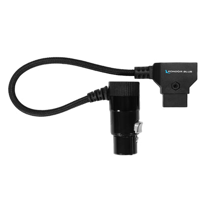 6" D-Tap to 4 Pin XLR Female Right Angle Power Cable Sony Venice/Burano/C400