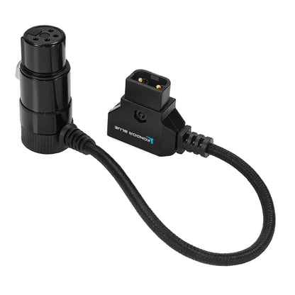 6" D-Tap to 4 Pin XLR Female Right Angle Power Cable Sony Venice/Burano/C400
