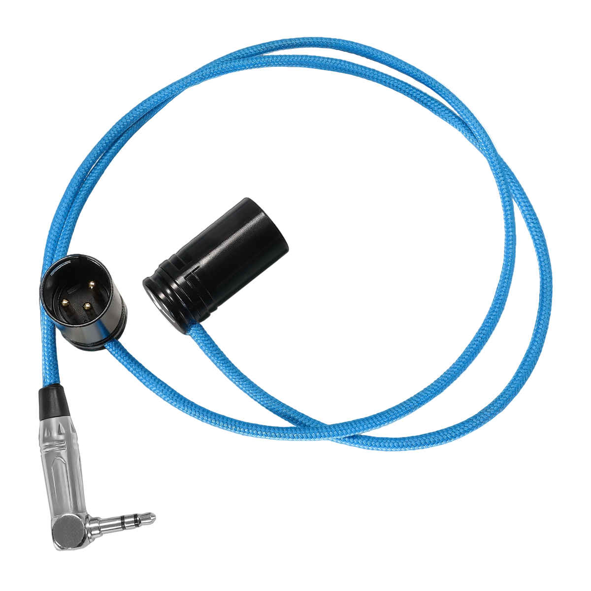 16” Straight Dual Low Profile Right Angle XLR to Single Stereo 3.5mm TRS