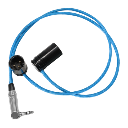 16” Straight Dual Low Profile Right Angle XLR to Single Stereo 3.5mm TRS