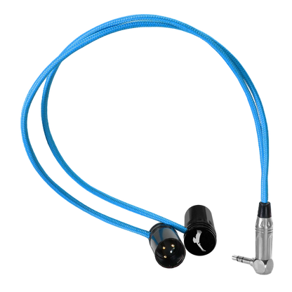 16” Straight Dual Low Profile Right Angle XLR to Single Stereo 3.5mm TRS
