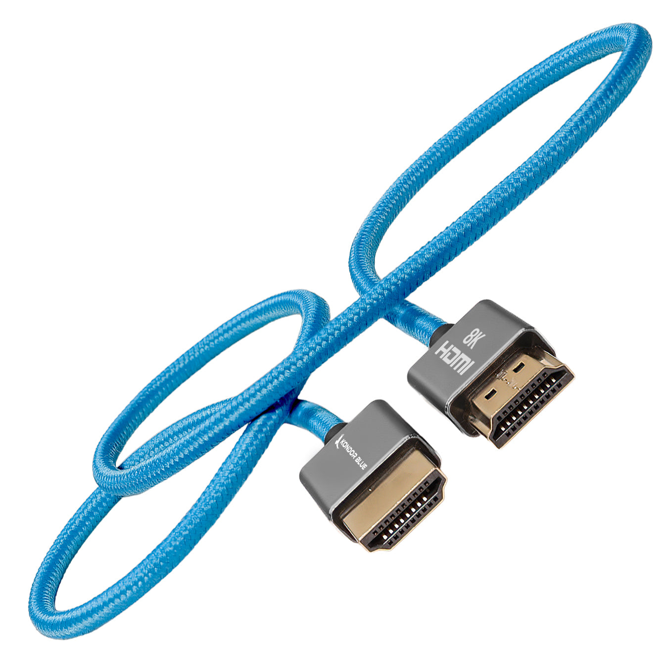 2FT HDMI 2.0 Braided Blue Cable