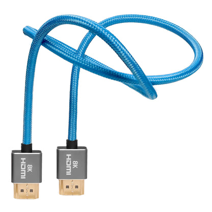 2FT HDMI 2.0 Braided Blue Cable