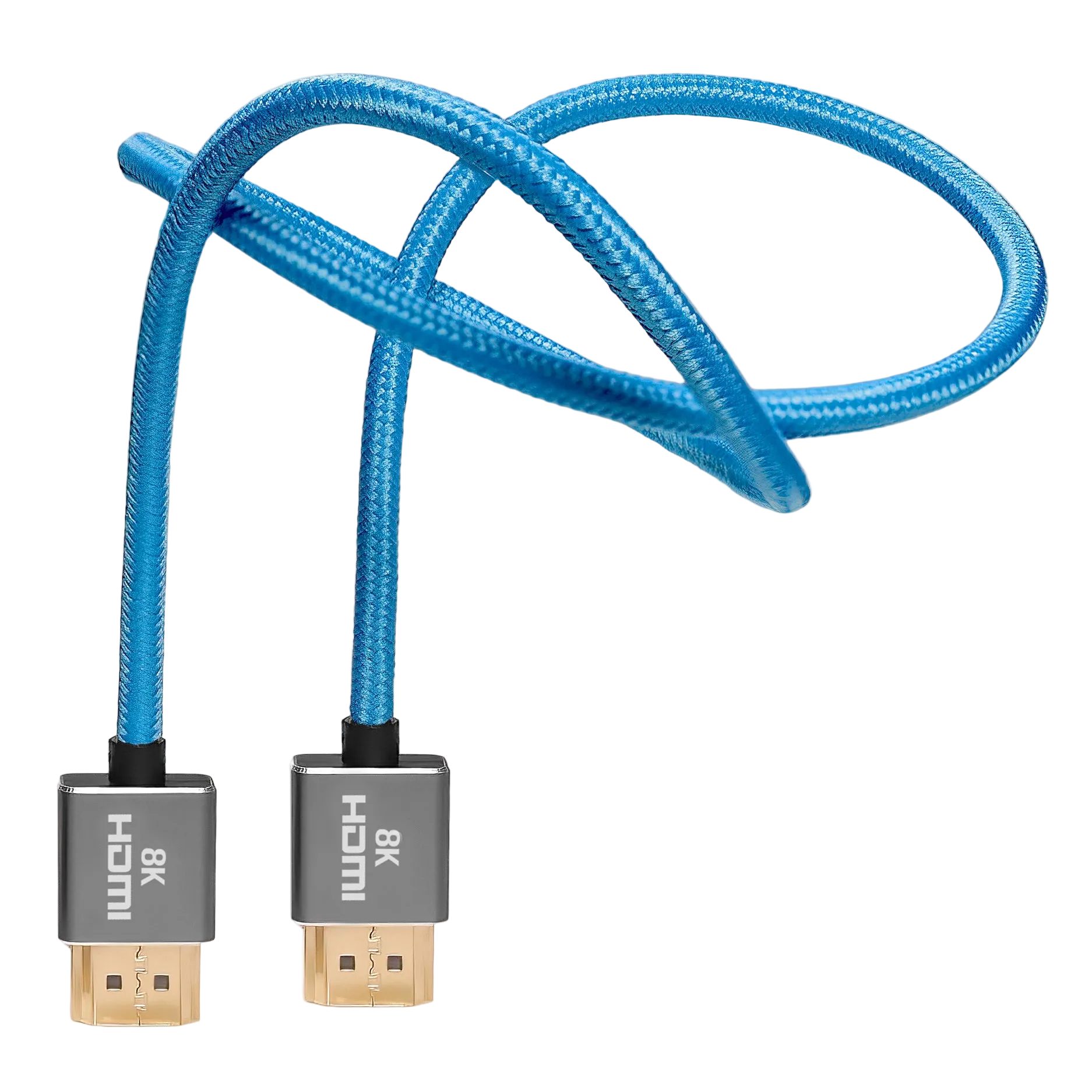 2FT HDMI 2.0 Braided Blue Cable