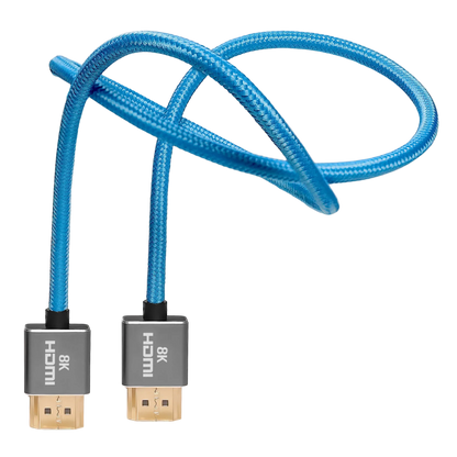 2FT HDMI 2.0 Braided Blue Cable