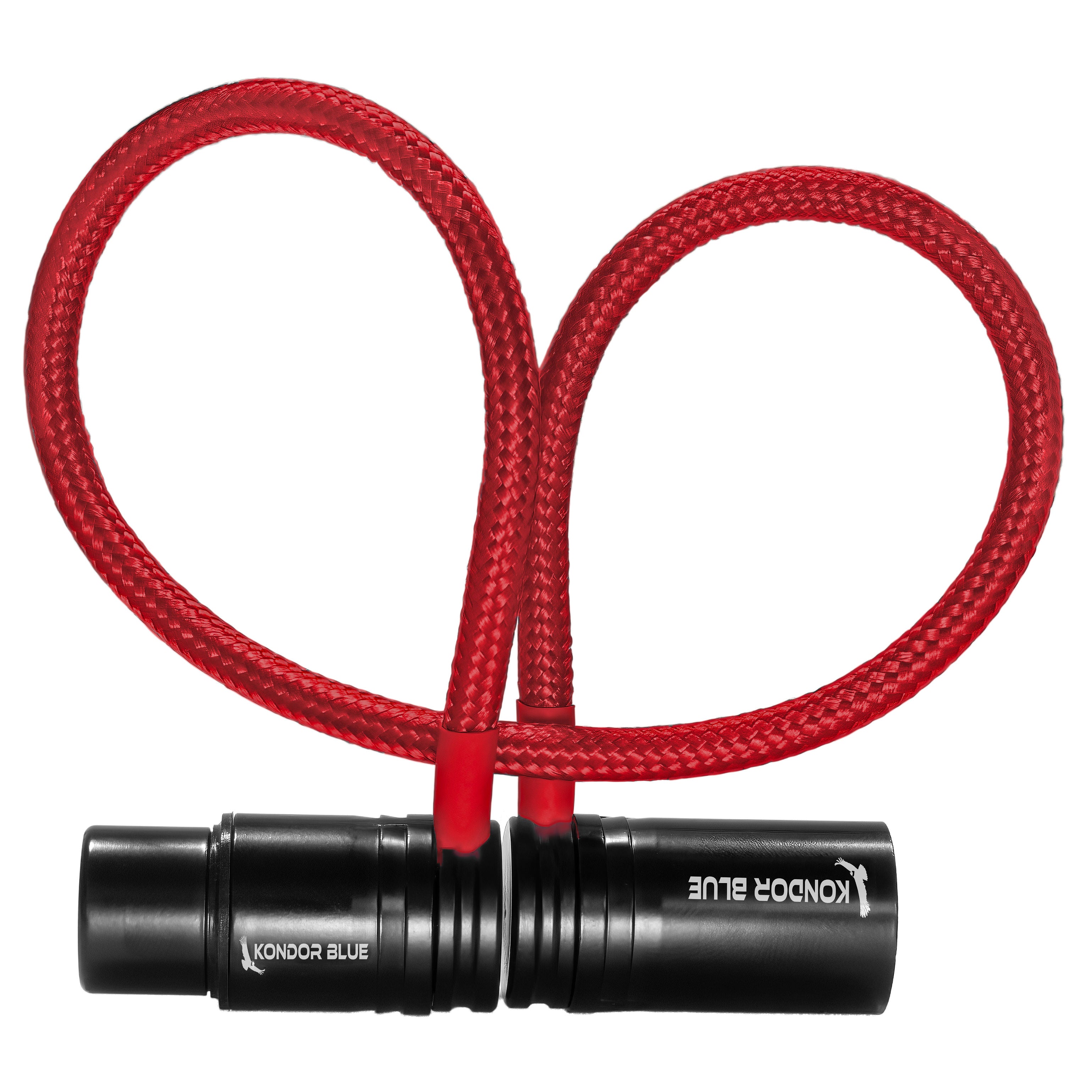 16” Straight Low Profile Right Angle XLR Cable – Kondor Blue