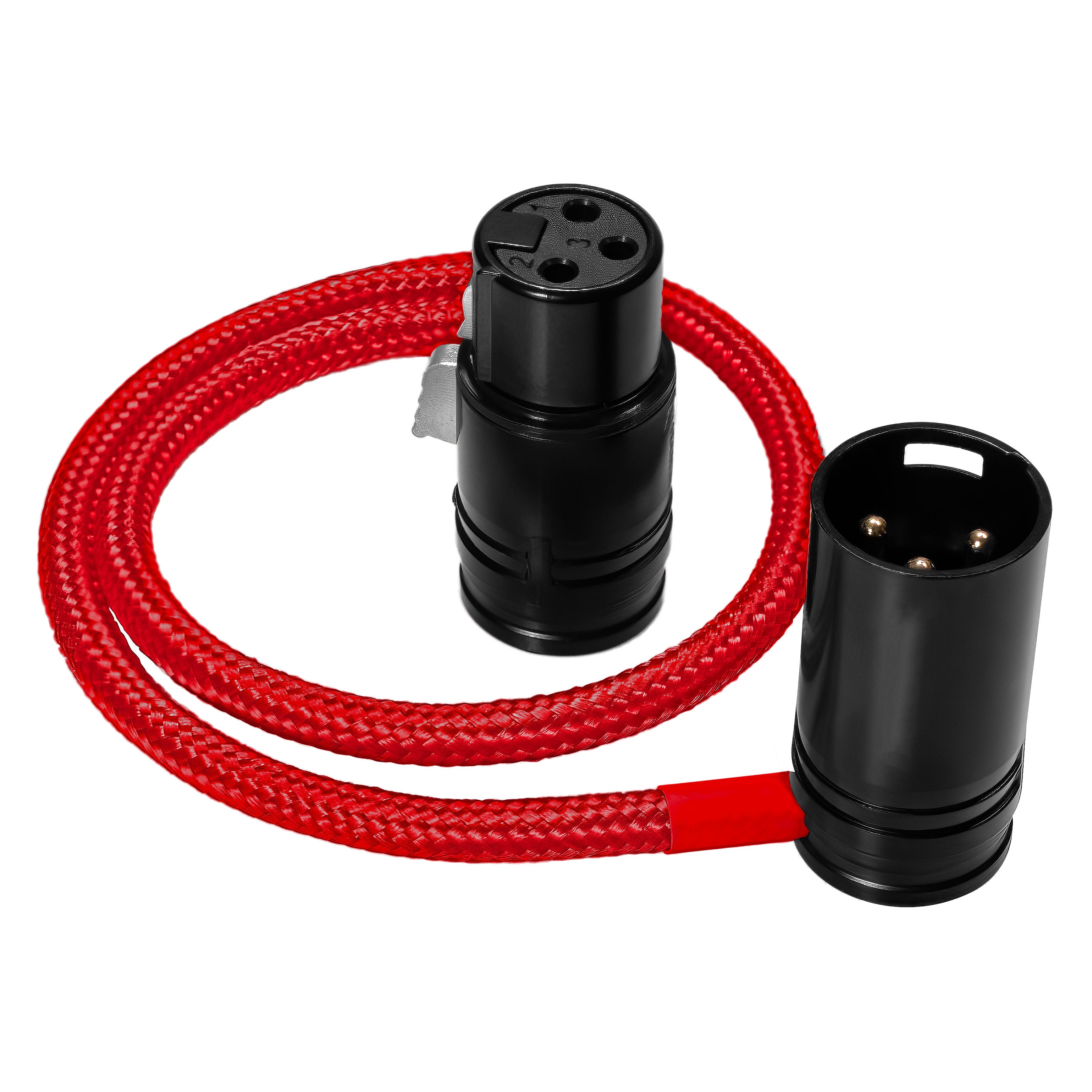 16” Straight Low Profile Right Angle XLR Cable – Kondor Blue