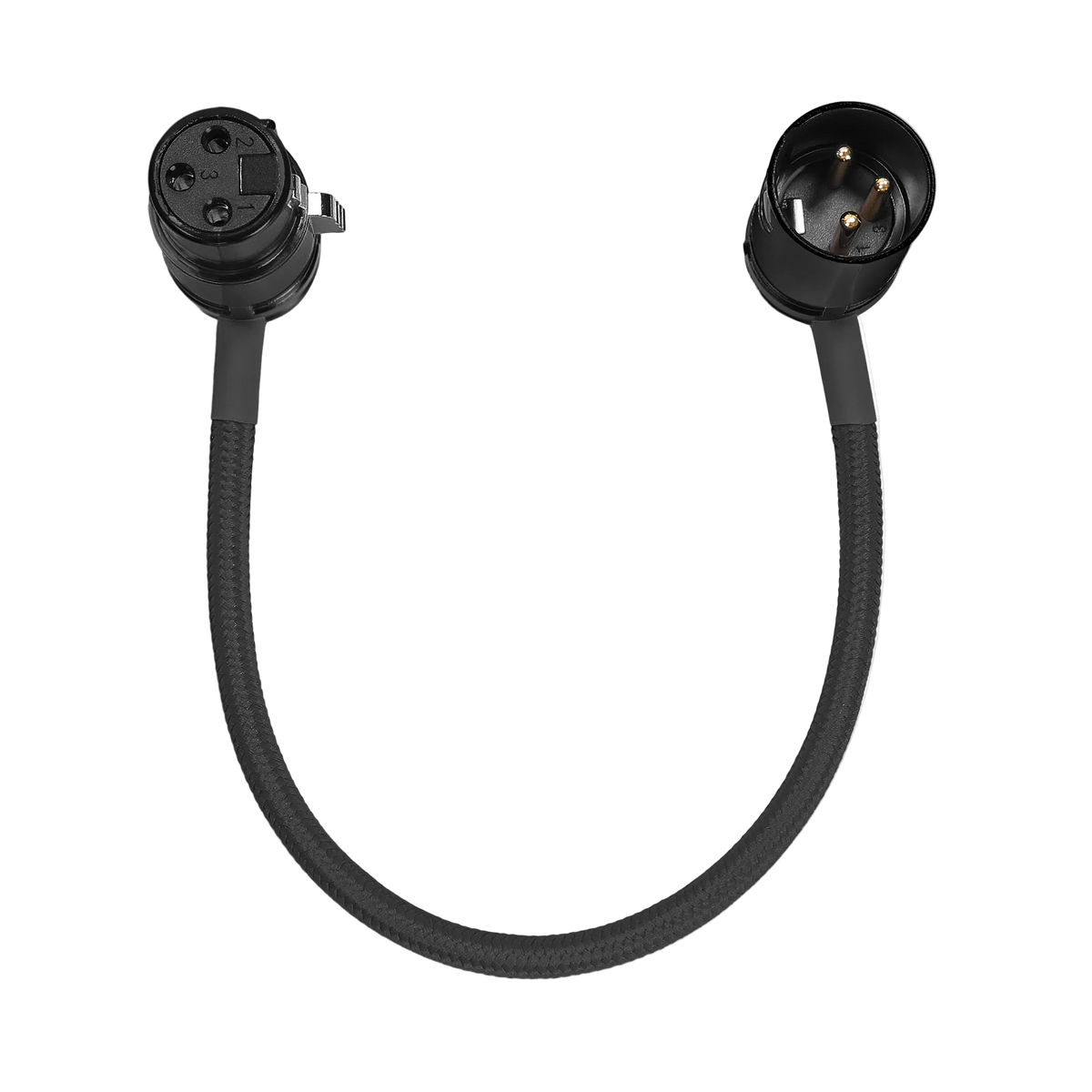 8” Straight Low Profile Right Angle XLR Cable