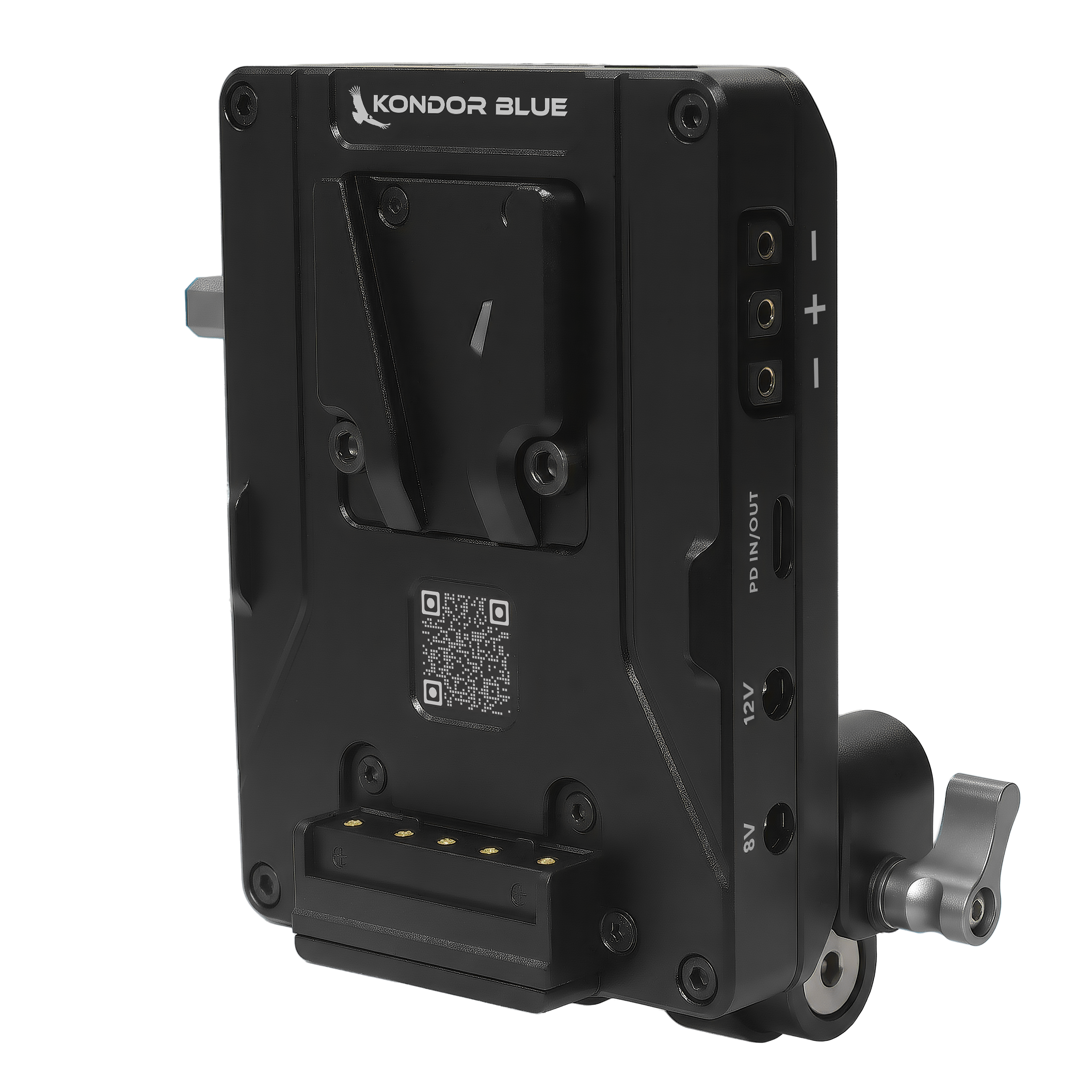 V-Mount Pro Battery Plate with Swiveling Rod Block