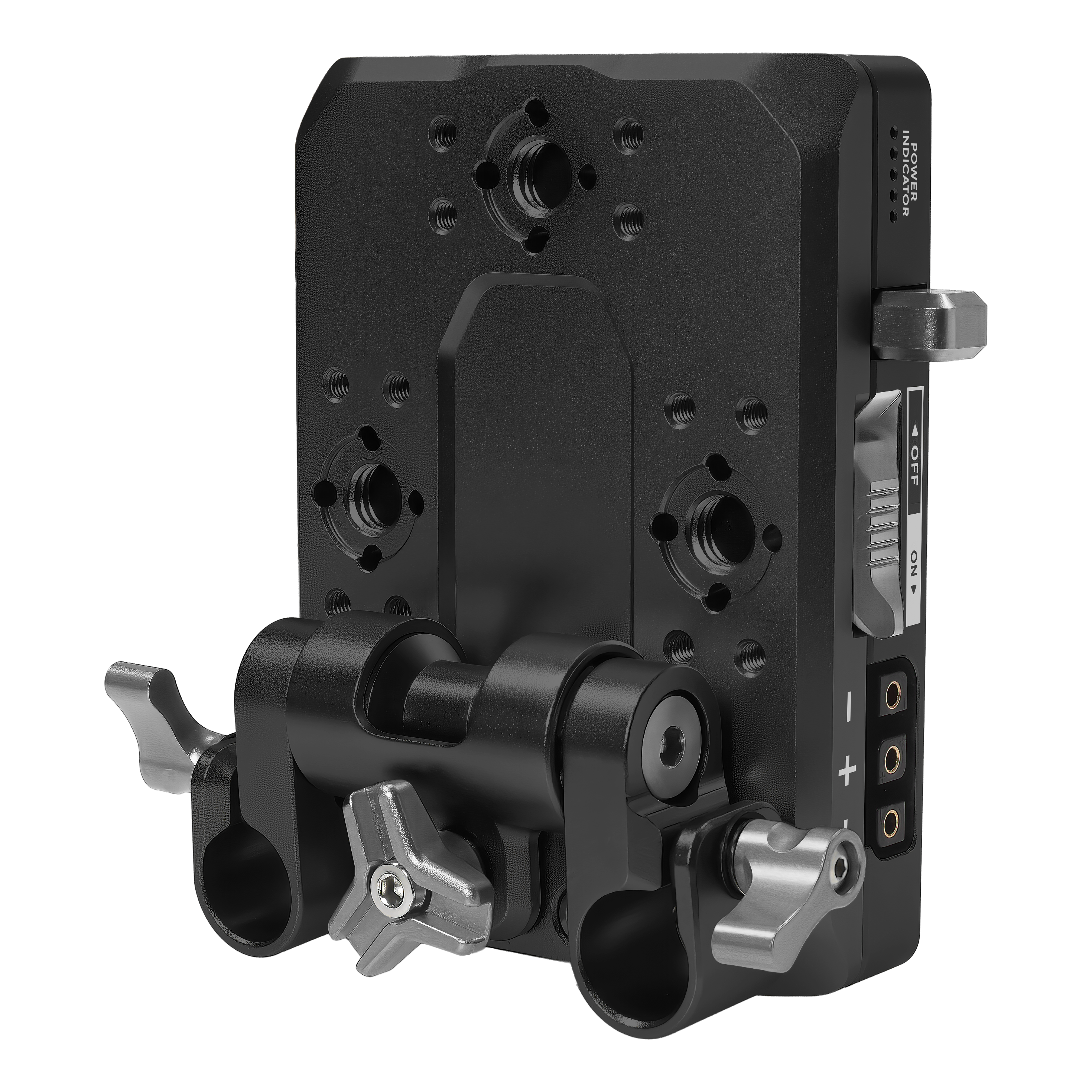 V-Mount Pro Battery Plate with Swiveling Rod Block