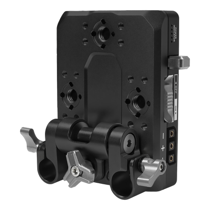 V-Mount Pro Battery Plate with Swiveling Rod Block