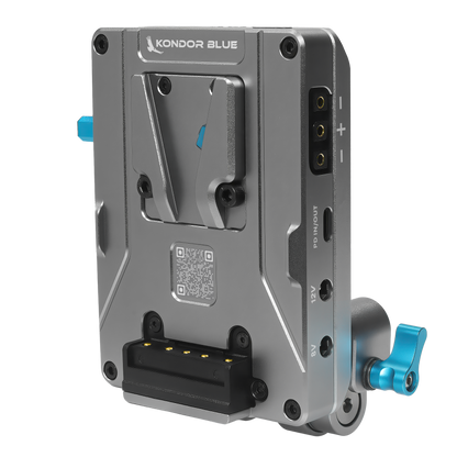 V-Mount Pro Battery Plate with Swiveling Rod Block