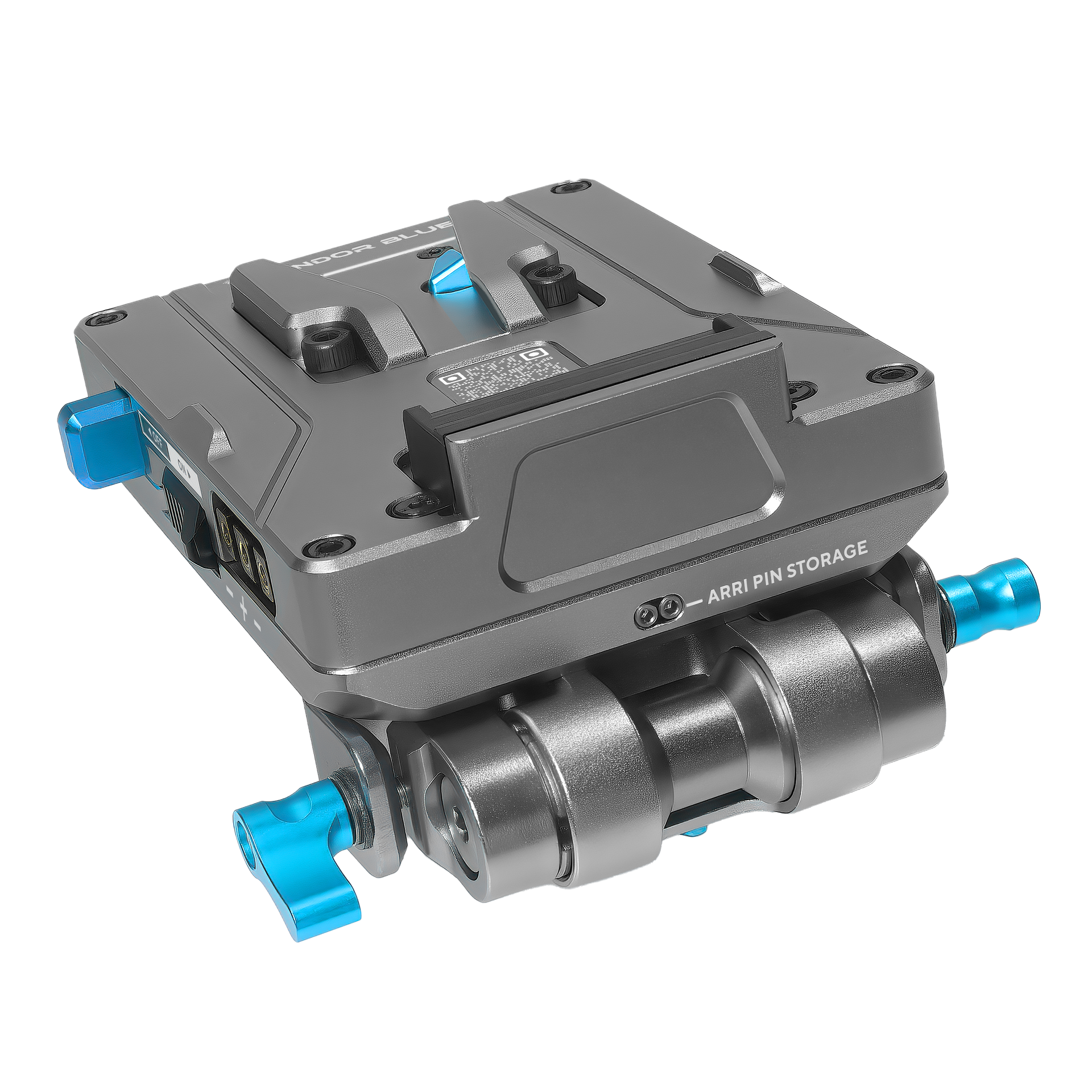 V-Mount Pro Battery Plate with Swiveling 15mm Rod Block | Kondor Blue